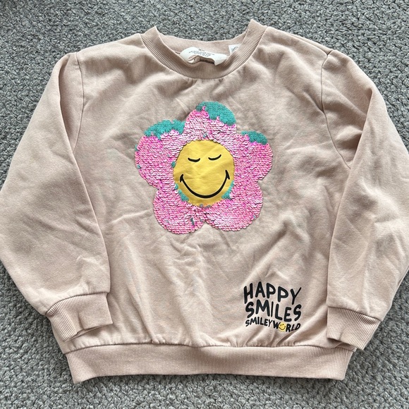 H&M Happy Smiles Sweatshirt - Pink and Yellow - Picture 1 of 6